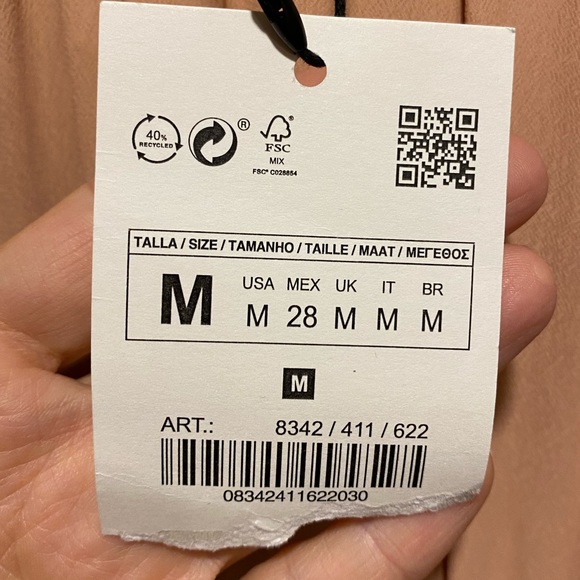 Blush Pink Zara TRF Collection Dress NWT - Picture 4 of 4